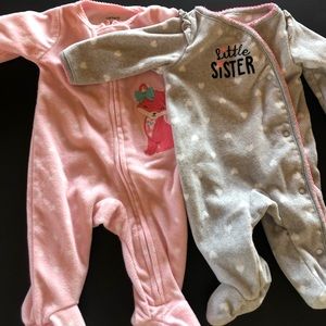 Newborn footie fleece sleeper bundle